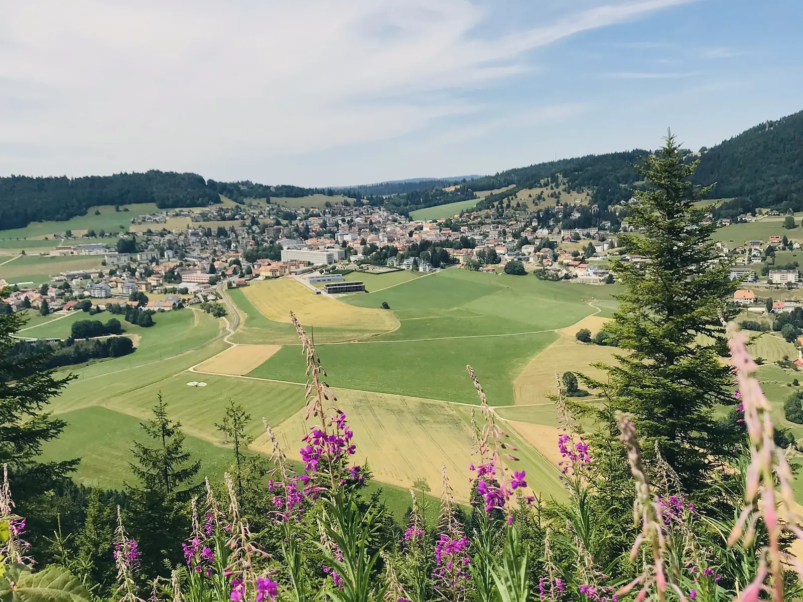 A view over the town of Sainte-Croix